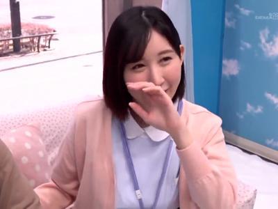 /外見える!?:童貞/『我慢しなくていいよ』ボインナースがチェリーボーイにスケベなご奉仕！妄想注意なスケベ映像
