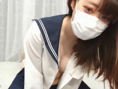 【ライブチャット】「チクニーってなに？おっぱいハート！」セーラー服痴女ビンビン乳首おっぱい弄り！