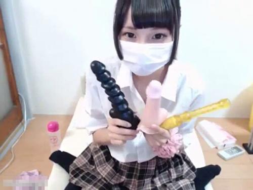 【ライブチャット】アイドル級清純ロ◯ッ娘がディルドいじり！