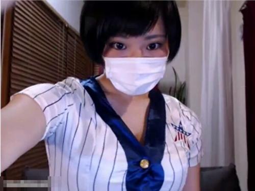【ライブチャット】「もっとハメてぇぇ！」淫乱ノリノリ娘が制服・チア・スクール水着生着替えノーブラ！