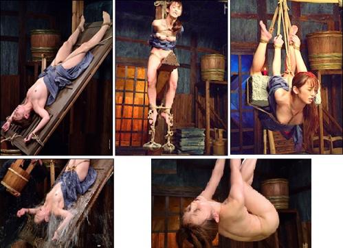 樹花凜（七咲楓花）美人女囚を縄・拷問！三角木馬、はりつけ、水責め、緊縛など凌辱プレイで悶絶・絶叫！