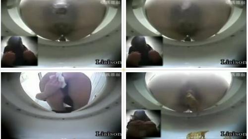 スカトロ・トイレ盗撮　顔出し素人女子が脱糞・放尿をする様子をガチ盗撮！アナルがヒクヒクうんこが出る瞬間の映像！