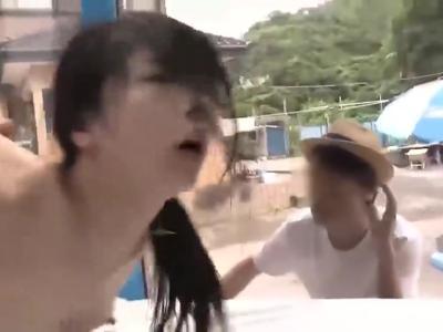 [マッサージ.リフレ]素人ナンパ『彼氏に怒られちゃう…』水着美少女にエロマッサージからの寝取り！即抜け注意なエロ映像