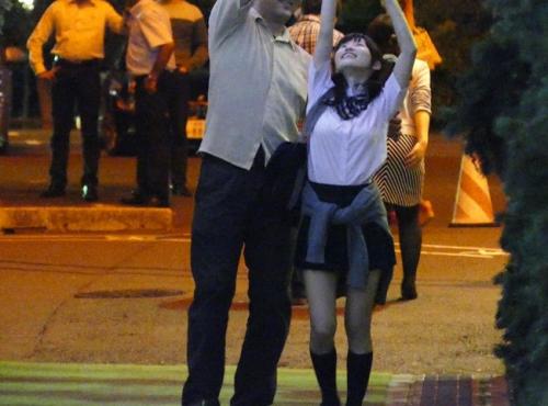 ＃JK円光　女子校生と中年親父の‘お散歩’に密着。