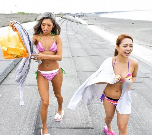 ＃ギャル＃ナンパ　夏の海辺で水着女子GET！夏のビーチでエロ娘達のレイヤード水着チェック！