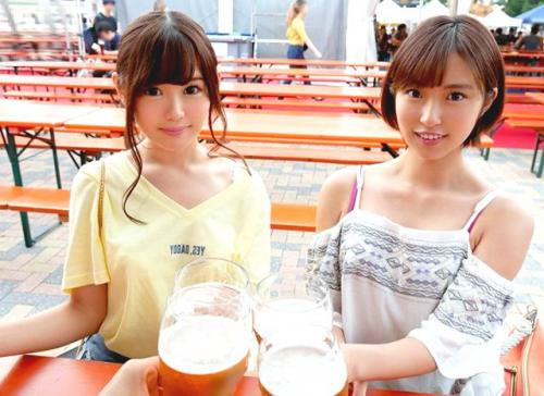 ＃素人「カンパ～イ♡」ビールフェスで2人組の現役JDをゲット！ほろ酔いエチエチJD2人組みはラブホ連れ込み即OK！！