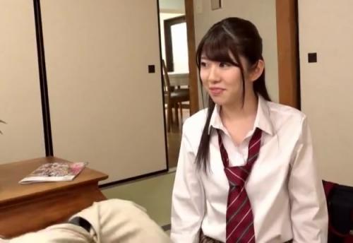 ＃義娘「お義父さんの赤ちゃん妊娠する！」制服姿の新しい娘が義父を母に隠れて射精管理！