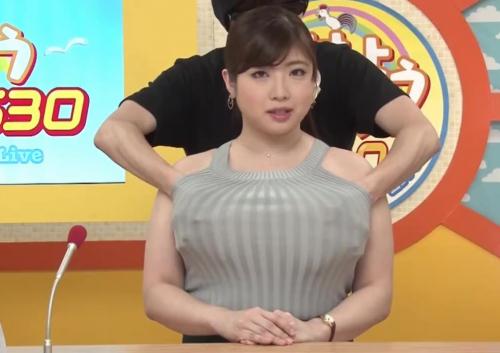 ＃淫語女子アナ　爆乳アナウンサーのどすけべ淫語ニュースでセンズリぶっこけ！