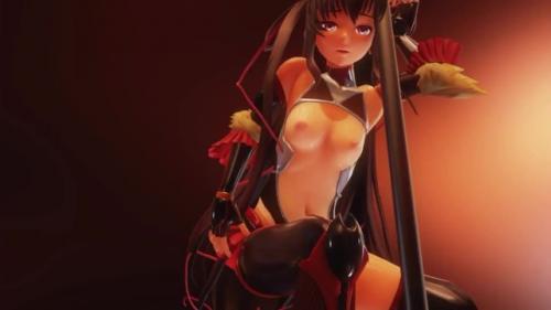 【MMD】貧乳対魔忍。水城ユキカゼ。セクシーポールダンス。