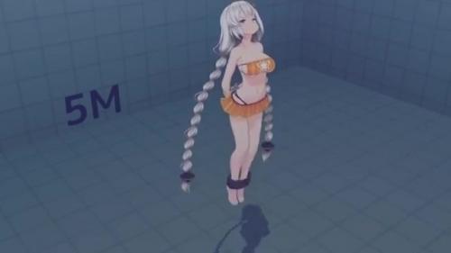 【リョナ】中性浮力。重りと浮上しようとする力が拮抗して水面へ出れない少女は…。