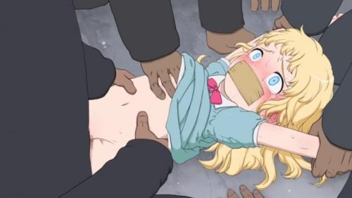 ロリペド凌辱。電車内で集団凌辱される複数の少女たち。泣いても叫んでも敵だらけ。