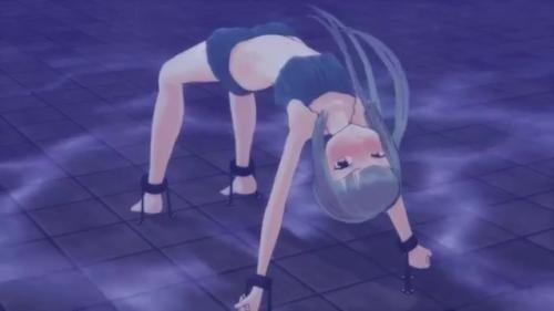 【リョナ】両手足首をプールの底に固定された少女は…。