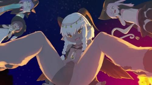 悪魔と性交。足コキされ絶頂、ショタをオナホイジメ、しっぽ絶技、魔女観衆の中で絞られ。