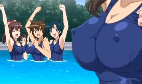 スク水着衣でおっぱい透け乳首とか変態丸出しじゃねぇか！おまけに勃起までしてやがる！女教師！？お前もかよ・・・