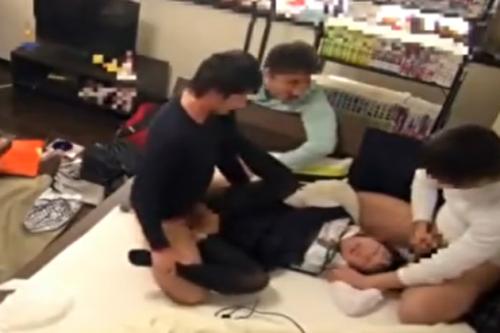 《集団レイプ》たまり場にロリロリJCを連れ込み中出し輪姦連続中出しレイプ！