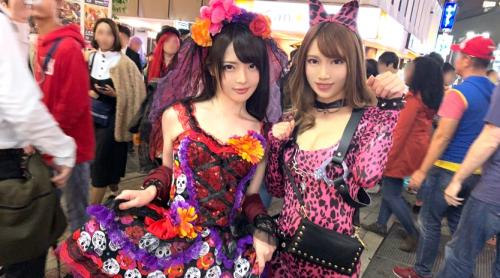 【ハロウィンナンパ】イベントではナンパ成功率も上がる。今回のターゲットはりあ 21歳 ガールズバーでバイト/リン 20歳 ラウンジでバイト　　★御坂りあ★