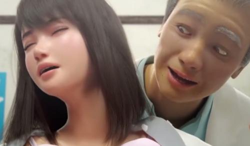 【3Dエロアニメ】催眠術によって気持ち悪い医者に彼氏の目の前で寝取られる美人彼女！