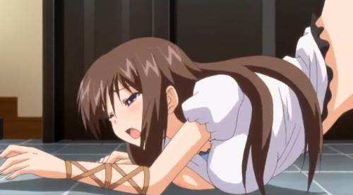 【エロアニメ】玄関先で娘の処女を奪って中出し決めるクソ父親！