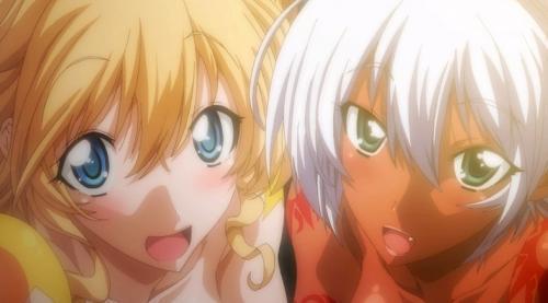 【エロアニメ・助っ人参上！！】エロい身体した金髪ガールと褐色美女2人とセックスしちゃう！