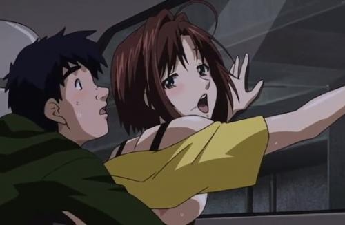 【エロアニメ】デート中に我慢できず車内でセックスしちゃう男女！