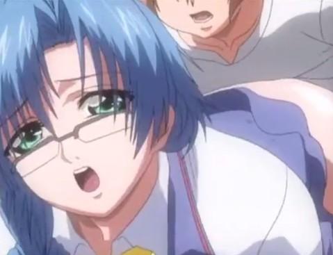 【エロアニメ】イケメン男子が制服眼鏡の美少女達とセックスしちゃう！