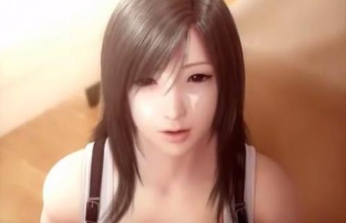 【3Dエロアニメ】3Dのティファが濃厚フェラからの腰振り騎乗位セックスでたっぷりご奉仕しちゃう