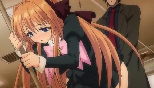 【エロアニメ】巨根チ○ポを持つふたなり美少女が電車で男にアナルを掘られて中出しされちゃうｗｗｗ