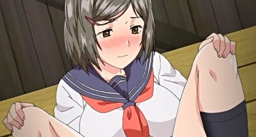 【エロアニメ】エロ本で興奮しちゃう思春期女子が雨の日のバス停でクラスメイト男子とセックスしちゃう！