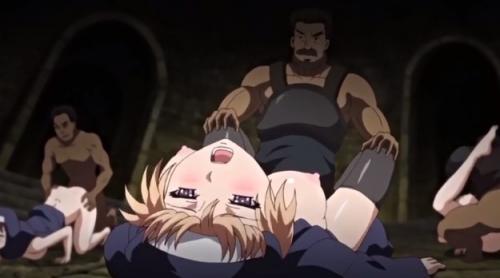 《エロアニメ》敗戦国となった国の女が容赦なく男達に犯される！