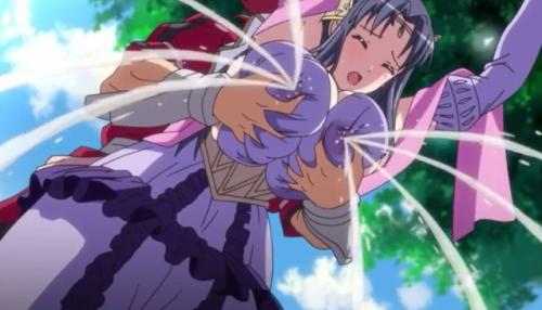 少し乳首を弄っただけで母乳吹き出す巨乳美女とエッチな事しちゃう