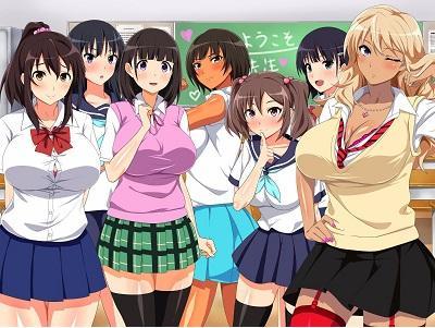 《ハーレム》新任教師がデカチン無双！？色とりどりのJKマンコに何時でも種付け三昧な中出し濃厚セックス！！《エロアニメ》