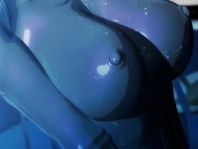 《3DCG》乳首ぷっくりラバースーツの汗だくお姉さんｗ 潮吹きお漏らしマンコに種付け中出し濃厚セックス《3Dエロアニメ》