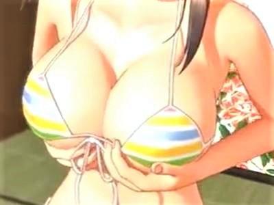 《3Dエロアニメ》荒ぶるおっぱい×おっぱい！！極小ビキニからこぼれる神乳くノ一と種付け三昧濃厚セックス！《同人アニメ》