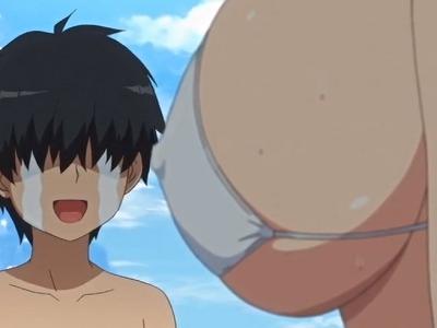 《ハーレム》爆乳おっぱいありがてぇ…！！真夏の海で青姦キメる種付け×ぶっかけ三昧中出し濃厚セックス！！《エロアニメ》
