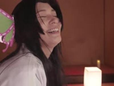 {コスプレ\着物}「オニだー!!」無限発射編動画！エロスな女性が夜の物語を再現！体型が素晴らしい女性