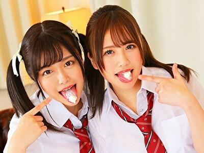 葉月もえ 奏音かのん【VR】アメスク風俗で美少女2人とハーレムサンドイッチ！全身ベロベロ舐めまわされる！大迫力M男体験！