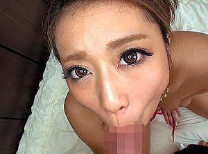 【なるせみらい】「イっちゃう♡」セックスが好きな茶髪黒ギャルがチンポをバキュームフェラしたりバックから突かれて喘ぎまくる