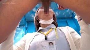 【マジックミラー号】絶倫男の肉棒をお口とおマンコで診察してあげる看護師さん