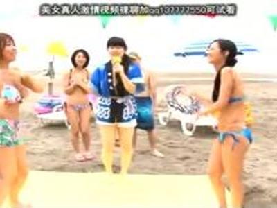 海水浴に来ていた親子で野球拳！ビキニ姿の巨乳美女が全裸になっちゃった…！お気にの映像