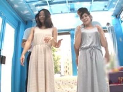 «外から見えてる??|マンスジ»ワンピ姿の人妻をノーパンノーブラにして変態局部マッサージ！女の子が見てもいいR18映像