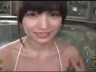 «温泉|高橋しょう子»激カワ彼女と1泊温泉旅行！イチャラブしながら混浴温泉でエッチしちゃった！フル勃起注意なスケベ映像