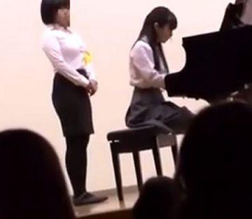 【レイプ】一般公開のピアノ発表会に潜入したレイパーが狙いを定めた清純JKを追込みレイプのうえ中出しのヤバイやつ！