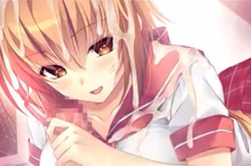 巨乳JKが制服着衣のまま手コキフェラご奉仕&大量ザーメン顔面射精されてドロドロ状態にされる♡♡