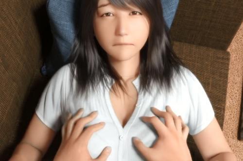 【3Dエロアニメ】ちょっぴり不安そうな巨乳美女をソファに押し倒しおっぱい揉みながら種付けセックス！