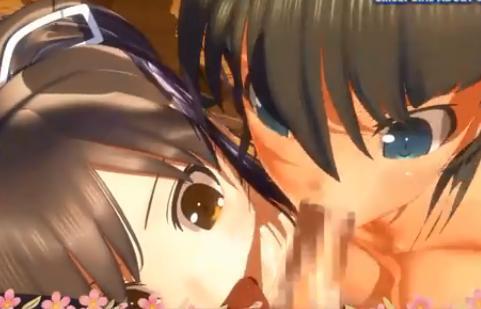 【エロアニメ】可愛いロリ美少女達が勃起チンポをじゅぽじゅぽ交互にフェラしてザーメンぶっかけ♡