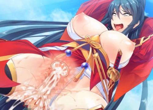 【エロゲー】着物巨乳美女が着衣のまま流血パイパンマンコに大量ザーメン注がれ溢しながらアヘ顔絶頂イキしちゃう！！