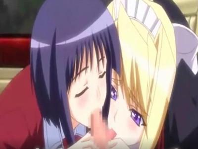 ＜ハーレム＞自分専属メイドと素直になれない貴族令嬢のご奉仕Wフェラ!見た目とは裏腹にえっちなことに積極的です♪