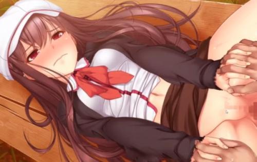 【エロアニメ】巨乳制服JKがパイパンマンコをガン突きされてそのまま濃厚イチャラブ中出しセックス♡