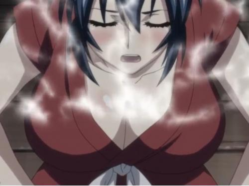 【エロアニメ】発情した爆乳美女の胸から蒸気がたち始めてきちゃう♥♥後ろから眺める絶景のプリケツスジ最高すぎでしょ♥♥
