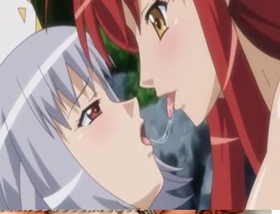興奮発情した獣耳しっぽの美少女に濃厚レズベロチューからのエッチの最中に男が乱入してそのまま3P中出しセックス♥♥